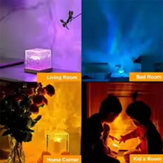 RGB Ocean Wave Aurora Projector Lamp — 16 Colors, Remote Control